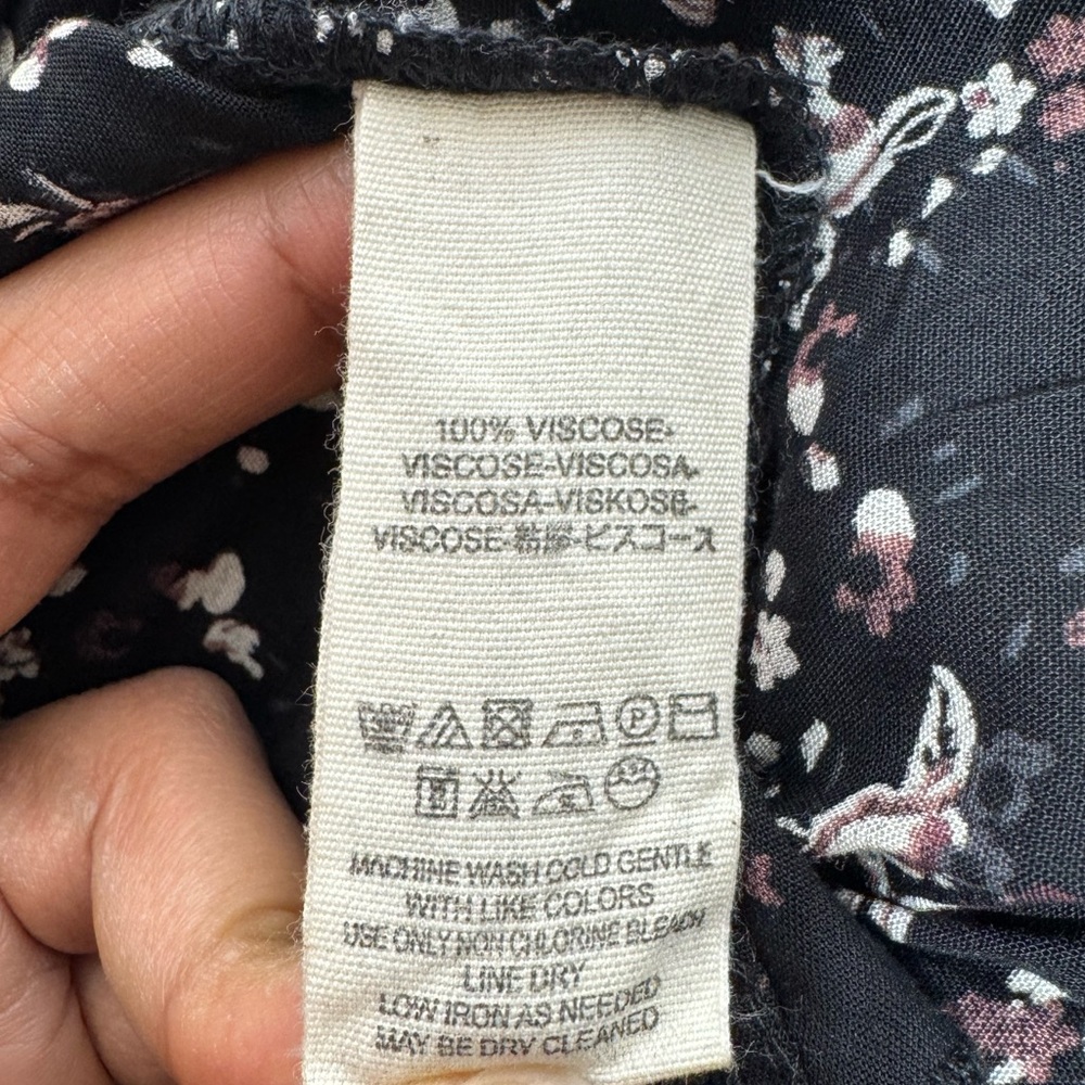 Free People Yesica Floral Ruffle-Trim Maxi Dress Black Size 12 - Picture 10 of 10